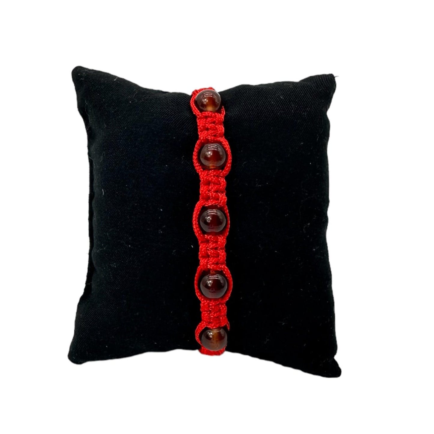 Brown and Red Beaded Bracelet - Viva Slimes